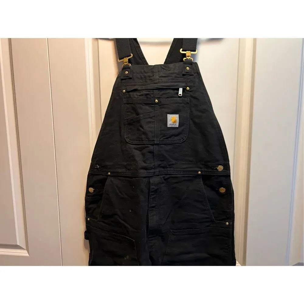 Black Carhartt Bibs 38 x 32 - Picture 10 of 11